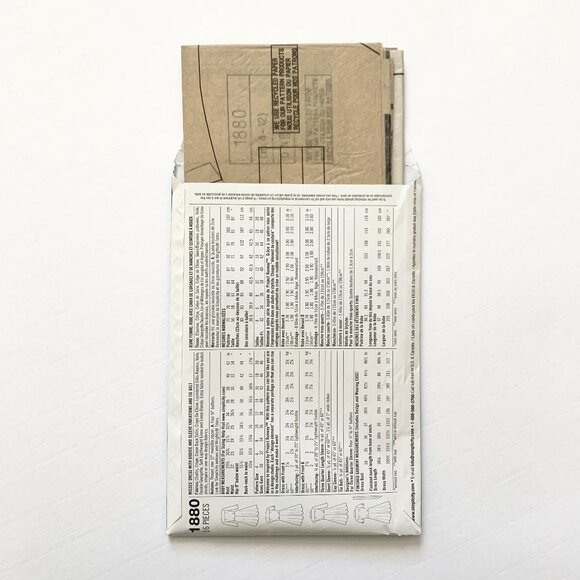 Simplicity Project Runway Dress Tie Belt Sewing Pattern 1880 Size D5 4-12 Uncut - Picture 5 of 5